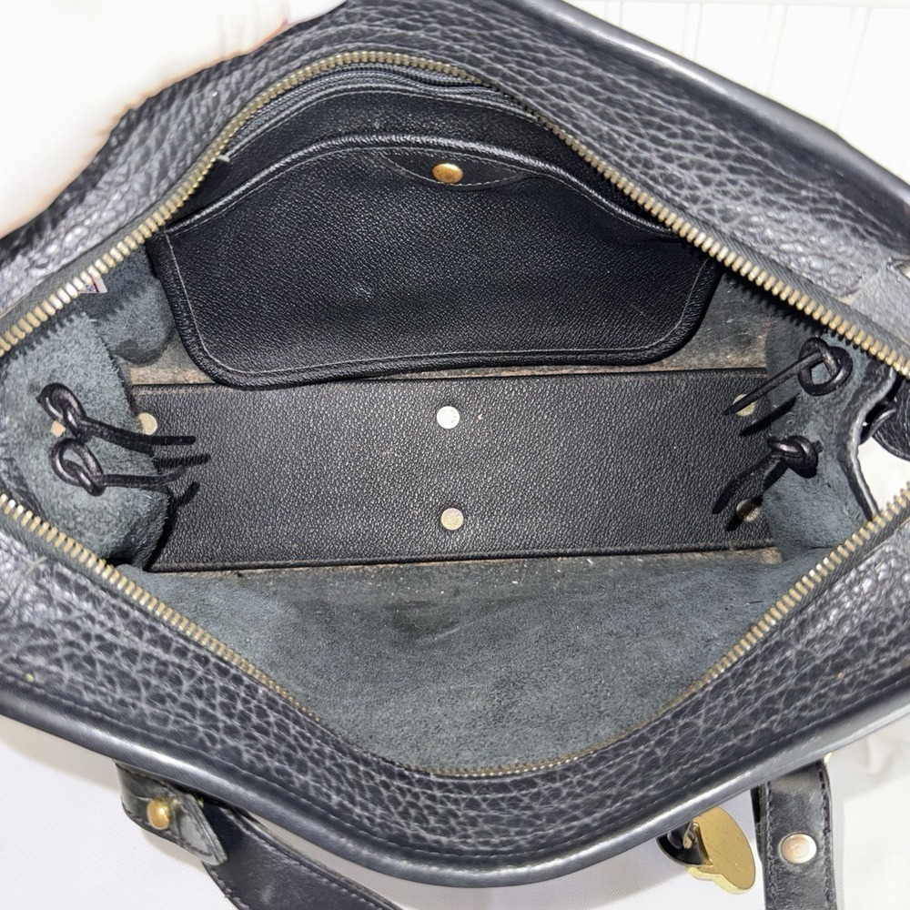 DOONEY & BOURKE CLASSIC MEDIUM SIZE BLACK PEBBLED LEATHER SHOULDER BAG PURSE - Picture 11 of 16